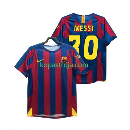 Billiga Fotbollströjor FC Barcelona Lionel Messi 30 Champions League 2006 Retro Hemma tröja 2005 Kortärmad